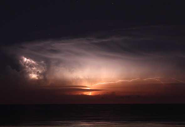 thunderstorm at sea, haifa 2012